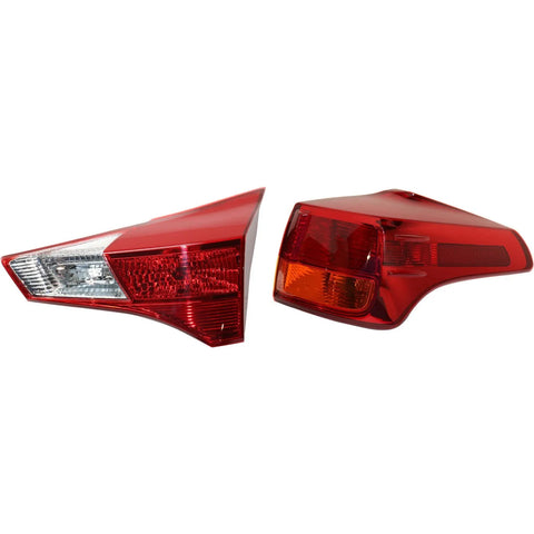 Tail Lights For 2013-2015 Toyota RAV4 Left & Right Inner Outer Assy Halogen CAPA