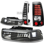99-02 SILVERADO BLACK CRYSTAL HEADLIGHT+CORN