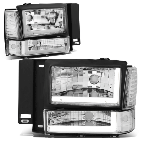 91-94 d Explorer L-Styling LED DRL Headlight+Bump