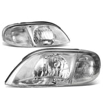 1999-2003 d Windstar Headlight Headlamp Lamps Left + Right Chrome Clear