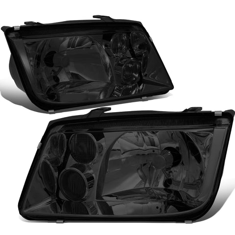 1999-2005 VW Jetta Mk4 Pair Smoked Housing Clear Lens Headlight w/Fog Lamp