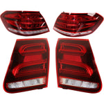Tail Light Set For 2015-2016 MB E350 E300 LH RH Inner Outer Red Lens CAPA