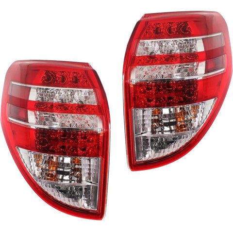 Halogen Tail Light Set For 2009-2012 Toyota RAV4 USA Built Clr/Red w/Bulbs 2Pcs