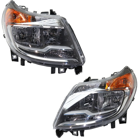 Headlight Set For 2014-2021 Ram ProMaster 2500 Left and Right Side CAPA Halogen