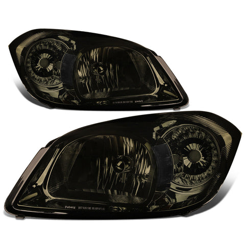 2005-2010 Chevy Cobalt Pontiac G5 Pursuit Headlight Headlamps Smoked Clear