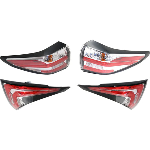 Tail Light For 2015-2017 Nissan Murano Set of 4 Driver and Passenger Side