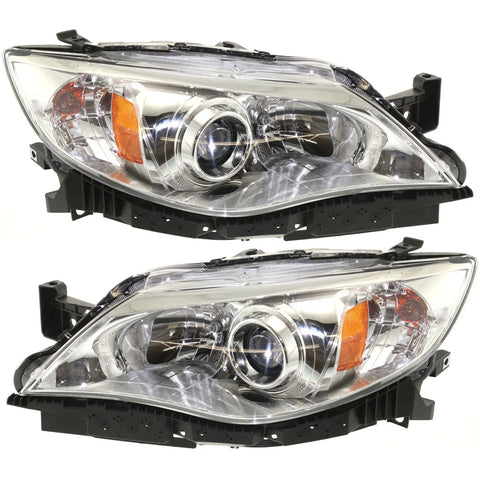 Headlight Set For 2008-2009 Subaru Impreza Left and Right With Bulb 2Pc