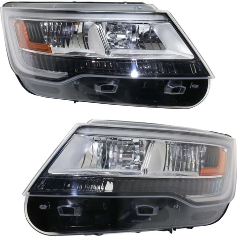 Headlight For 2016-2018 Ford Explorer Driver and Passenger Side