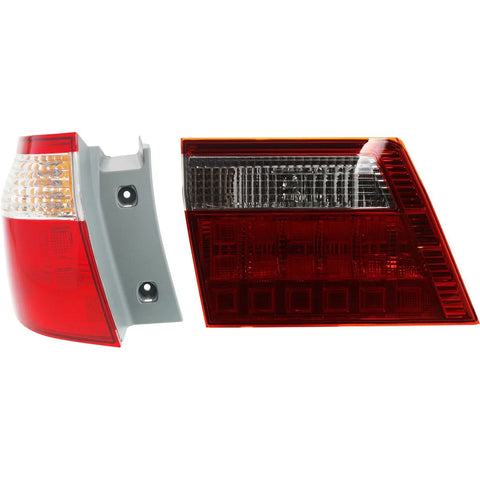 Tail Light Set For 2005-2007 Honda Odyssey Left Inner Outer Clear/Red Halogen