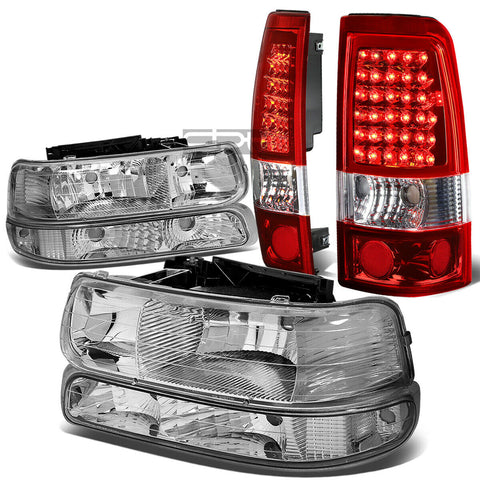 99-02 SILVERADO CHROME HEADLIGHT+CLEA
