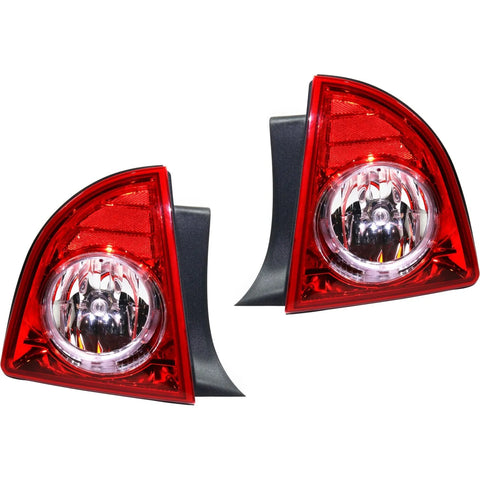 Tail Light Set For 2008-2012 Chevrolet Malibu Left Right Outer Clear/Red Halogen