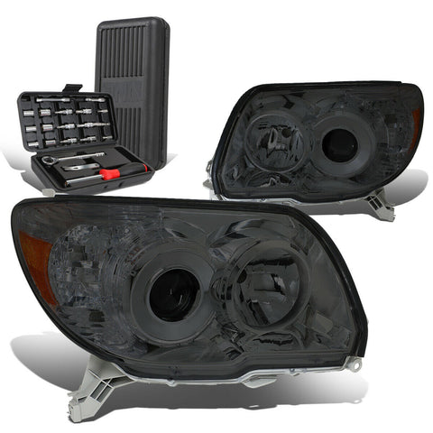 2006-2009 Toyota 4Runner Smoked/Amber Signal Projector Headlights+Too