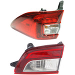 Tail Light Set For 2015-2019 Subaru Outback LH RH Inner Outer Clear/Red Halogen
