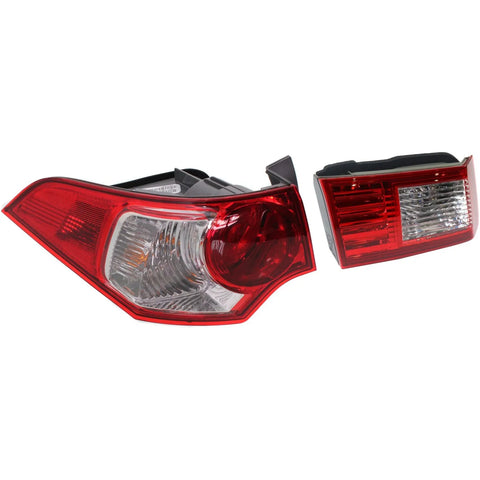 Tail Light For 2009-2010 Acura TSX Driver Side Inner and Outer