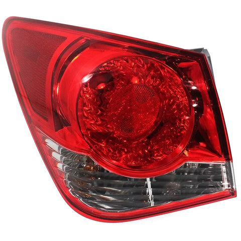 Halogen Tail Light For 2011-2015 Chevy Cruze Left Outer Clear/Red w/ Bulbs