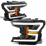 2018-2020 d F-150 LED Sequential Signal Projector Headlight Black/Amber