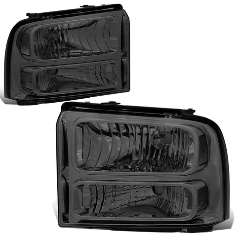 2005-2007 d Super Duty Smoked Housing Clear Corner Bumper Headlight/Lamp