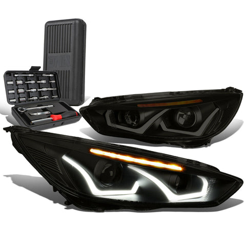 2015-2018 d Focus Dual LED Bar Projector Headlights+Too