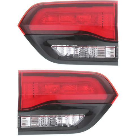 Halogen Tail Light Set For 2014-17 Jeep Grand Cherokee SRT Inner w/ Bulbs 2-Pcs.