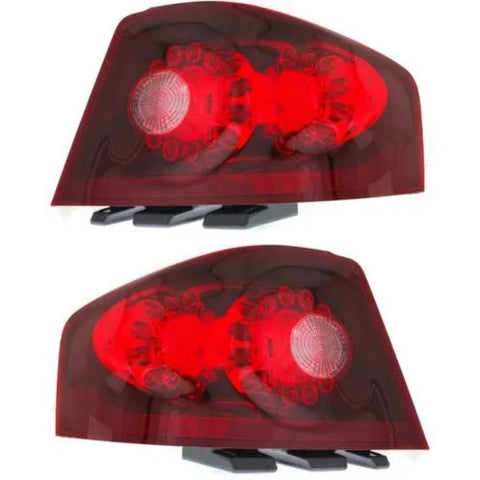 Halogen Tail Light Set For 2011-2014 Dodge Avenger Clear/Red w/ Bulbs 2Pcs
