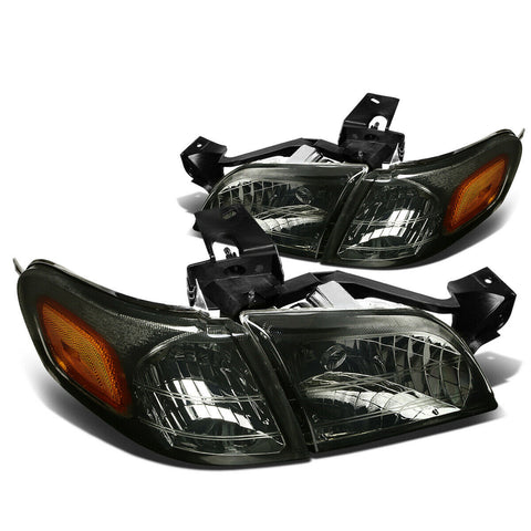 1997-2005 Chevy Venture Smoked Housing Headlight+Ambe