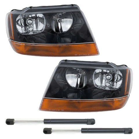 Headlight Kit For 1999-2002 Jeep Grand Cherokee 4pc