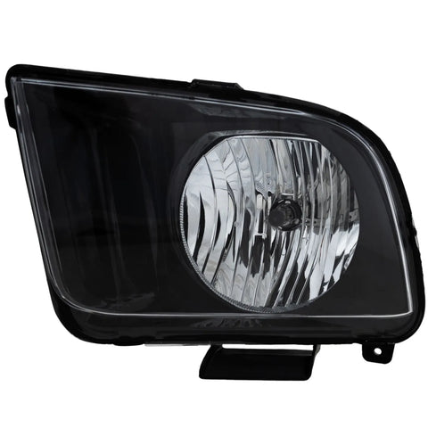Headlight For 2007-2009 Ford Mustang Left Black Housing With Bulb CAPA