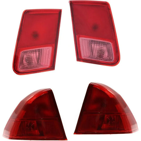 Tail Light For 2001-2002 Honda Civic Kit LH and RH Inner and Outer Assembly