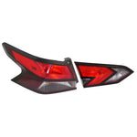 Tail Light Set For 2020-2021 Nissan Versa Left Inner and Outer Clear/Red Halogen