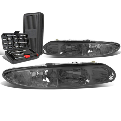 1999-2004 Oldsmobile Pair Alero Smoked/Clear Side Driving Heaflight+Tool Box