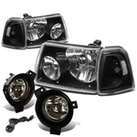 BLACK HOUSING HEADLIGHT+CLEA