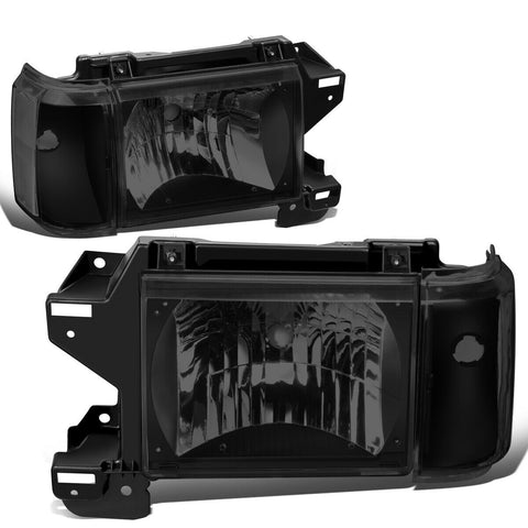 1987-1991 d F150 F250 F350 Bronco Headlight Headlamp Corner Lamps Smoked