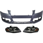Headlight Kit For 2009-2012 Audi A4 Quattro Driver and Passenger Side Halogen
