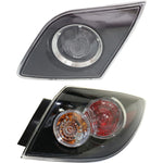 Tail Light Set For 2007-2009 Mazda 3 2009 3 Sport RH Inner Outer Clear/Red