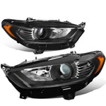13-16 d Fusion Factory Style Projector Black Housing Headlights Lamps