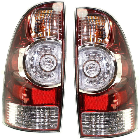 Set of 2 Halogen/LED Tail Light For 2009-2015 Toyota Tacoma LH & RH w/ Bulb(s)
