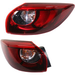 Tail Light Set For 2016 Mazda CX-5 Left and Right Outer Red Lens LED CAPA