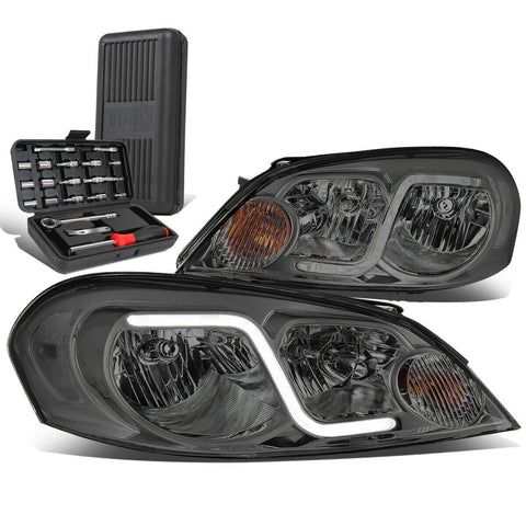 2006-2016 Chevy Impala Limited LED Bar Headlight Lamp+Tool Box Smoked/Clear
