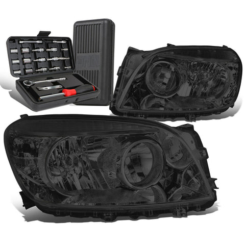 2006-2008 Toyota RAV4 Smoked Housing Clear Side Signal Headlights+Too