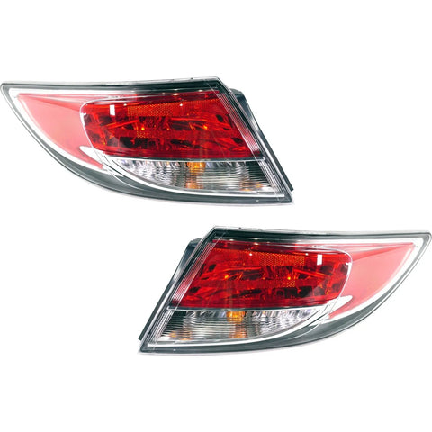 Tail Light Set For 2009-2013 Mazda 6 Left and Right Clear Lens Halogen CAPA
