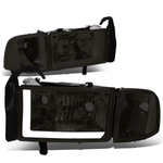 1994-2002 RAM 1500 2500 3500 Smoked/Clear Corner LED DRL Headlight Head Lamp