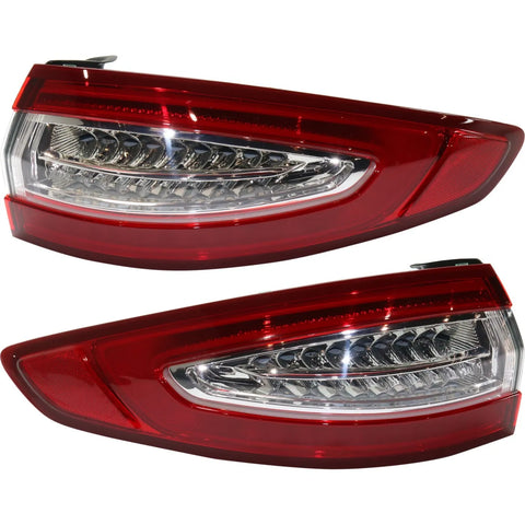 Tail Light For 2013-2016 Ford Fusion Energi Titanium LH and RH Outer CAPA