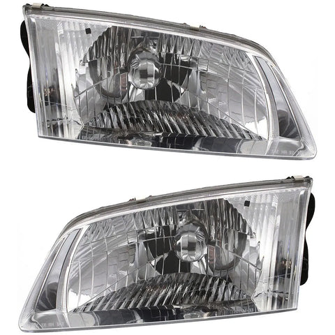 Headlight Set For 2000 2001 2002 Mazda 626 Left and Right With Bulb 2Pc