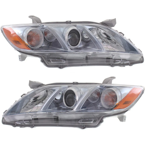 Headlight Assembly Set For 2007-2009 Toyota Camry Hybrid Left Right With Bulb