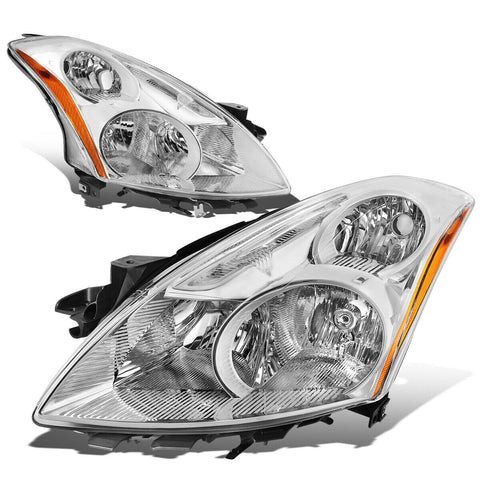 10-12 Nissan Altima Sedan Pair Chrome Housing Amber Corner Headlight/Lamp