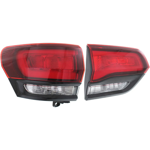 Tail Lights For 2014-2021 Jeep Grand Cherokee Left Side Inner Outer Assy Halogen
