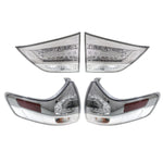 Tail Light Set For 2011-2020 Toyota Sienna LH RH Inner Outer Clear/Red CAPA