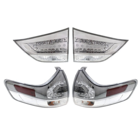 Tail Light Set For 2011-2020 Toyota Sienna LH RH Inner Outer Clear/Red CAPA