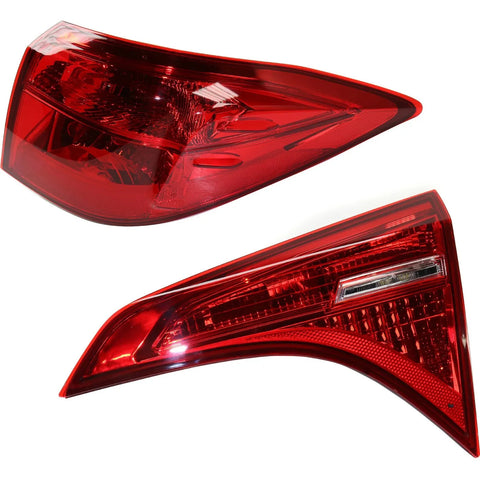 Tail Lights For 2017-2019 Toyota Corolla LH/RH Inner Outer with bulb Halogen/LED
