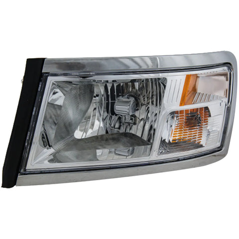 Halogen Headlight For 2008-2010 Dodge Dakota Left Chrome Interior w/ Bulb